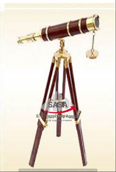 Polished SASA Brass Antique Telescope, for Magnifie View, Decor, Feature : Durable, Easy To Use, Eye Protective