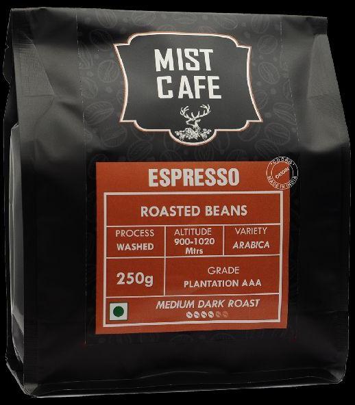 MIST CAFE ARABICA PLANTATION 'AAA' espresso coffee, for Drinking, Packaging Size : 250gm