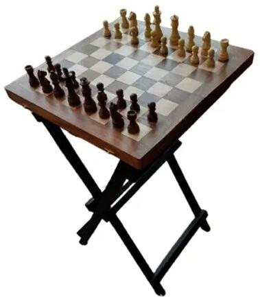 Wooden Chess Board Table, Size : 12 x 12 Inch