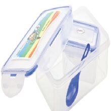 Rectangle Plastic Lunch box with lock, for Food, Color : Tarnsparant, pink, blue
