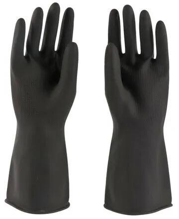 Plain Rubber Chemical Resistant Gloves, Gender : Unisex