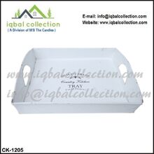 Iqbal Collection Shape Metal Serving Tray, for Wedding, Home Decor, Holidays, Feature : Eco-Friendly