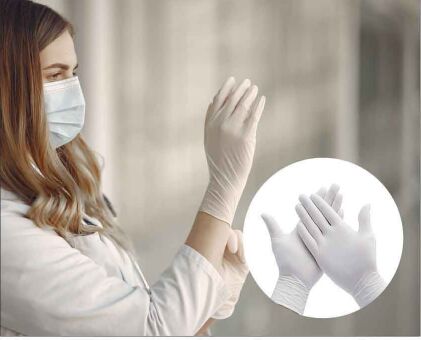 Skyra+ Disposable Latex Gloves, for Construction Sites, Factories, HOSPITAL, RESTAURANT, HOME, Gender : Unisex