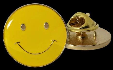 Printed Smiley Button Badge, Size : 40 Mm