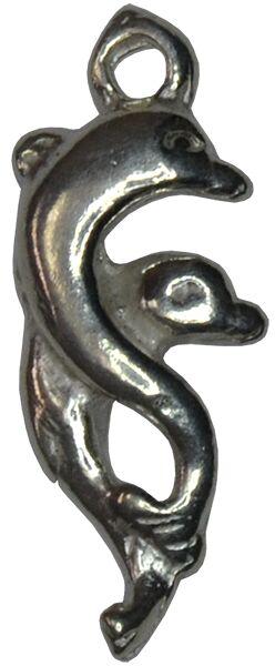 Sterling Silver Twin Dolphin Charm