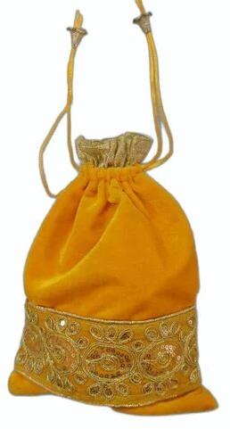 Yellow Potli Shopping Bags