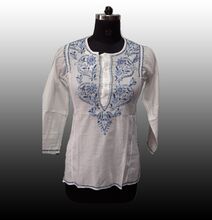 Ganpati Exports Embroidered Cotton Tunic Top, Size : XL