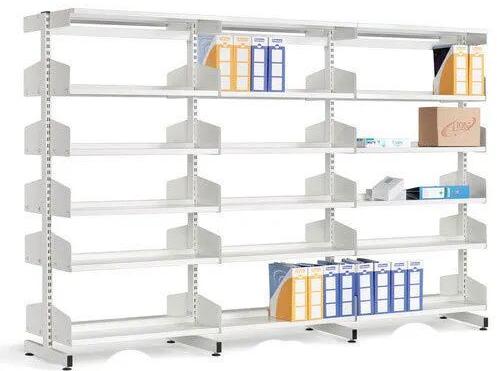 Powder Coating Library Book Rack, Color : White