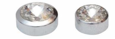 Aluminum Diamond Mirror Cap, Shape : Round