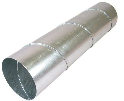 Silver Polished Galvanized Iron GI Spiral Round Duct, Feature : Fine Finished, High Strength
