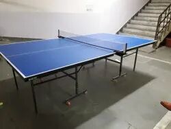 Mild Steel Table Tennis Table, Color : Blue