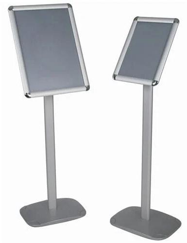 Silver Poster Display Stands