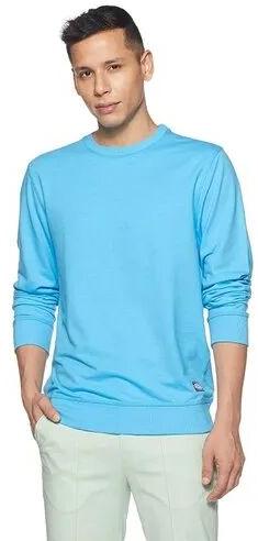 Multicolor Round Neck Sweatshirt, Pattern : Plain