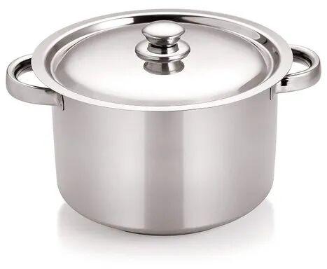 Polished Stainless Steel Pot, Color : Silver