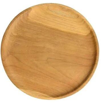 Round Wooden Plate, Color : Brown