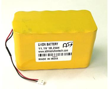 Yellow 11.1V 18.2Ah Lithium Ion Battery, for POS Machine, Feature : Fast Chargeable