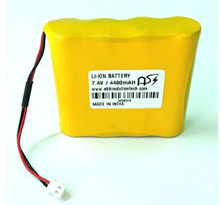 Yellow 0-20kg 7.4V/4400mAh Lithium Ion Battery, for POS Machine, Feature : Long Life