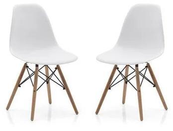 Plastic Shell Chair, Color : White