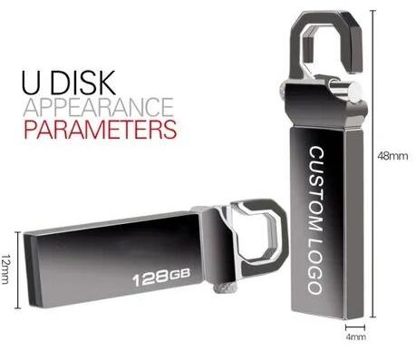 Silver Metal Custom USB Flash Drive, Style : Hook Shape
