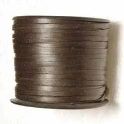 Plain Flat Leather Cords, Color : Brown