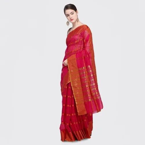 Festive Buzz Printed Tussar Silk Saree, Saree Length : 5.5 M (separate Blouse Piece)