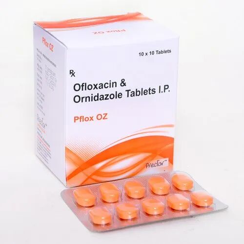 Ofloxacin & Ornidazole Tablet, Grade Standard : WHO-GMP