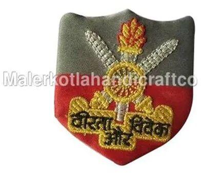 Malerkotla Handicraft Embroidered Chest Badge, Packaging Type : Packet