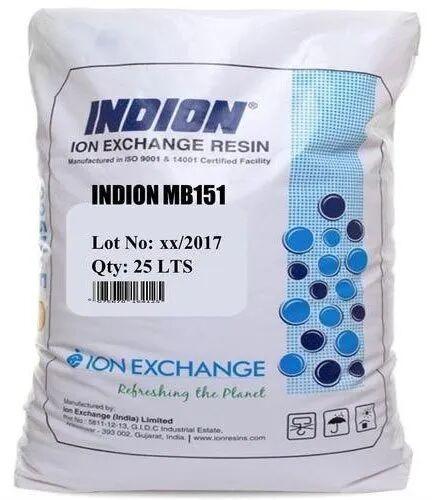 Beads Indion Ion Exchange Resin, for Refreshing The Plants, Packaging Size : 25 Lts