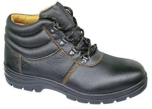 Leather Black Safety Shoes