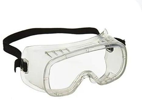 White Acrylic Polycarbonate Swimming Safety Goggles, Size : Medium