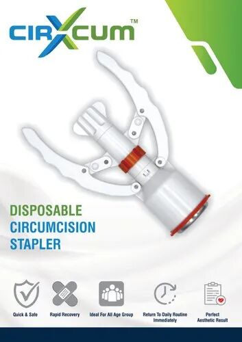 Stainless Steel Circumcision Stapler, Color : White