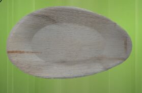 10 Inch Areca Leaf Oval Plate, for Serving Food, Feature : Eco Friendly, Light Weight