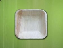 4 Inch Square Areca Leaf Plate