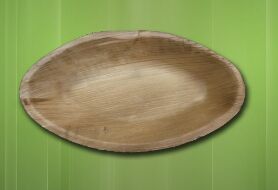 8 Inch Areca Leaf Oval Plate, for Serving Food, Feature : Eco Friendly
