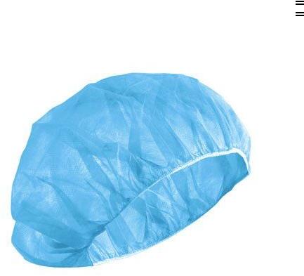 Ankit Enterprises Non Woven Disposable Bouffant Cap, Color : Blue