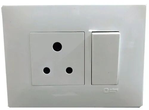 Plastic Modular Switches Socket, Color : White
