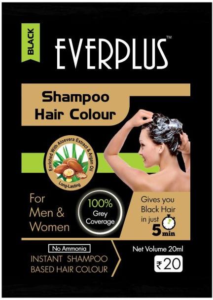 20ml Everplus Black Hair Colour Shampoo, Gender : Unisex