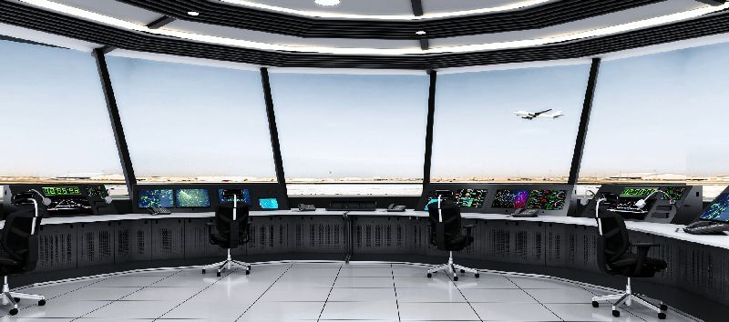Air traffic control console