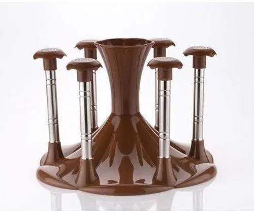 Kitchen Plastic Glass Stand, Color : Brown, Blue, Red