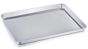 Flat Polished Stainless Steel Tray, for Food Serving, Size : Multisize