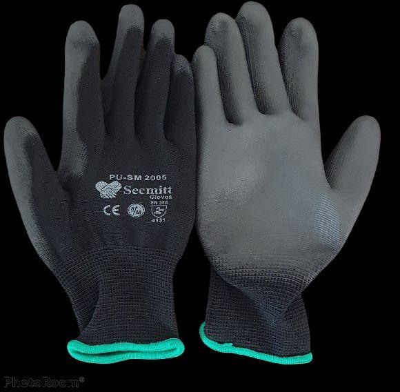Nylon SECMITT PU COATED GLOVES, for Construction Sites, Factories, Feature : Cut Resistant