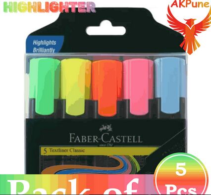 AKPUNE Faber Castell Highlighter, Color : Assorted
