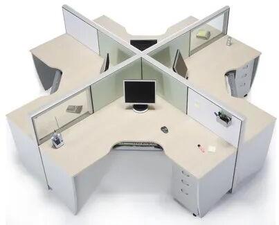 Aluminum White Partition Based Workstation, for Office