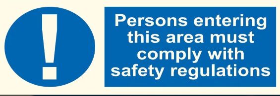 Supreme Creation Blue Rectangular PVC Industrial Safety Signage