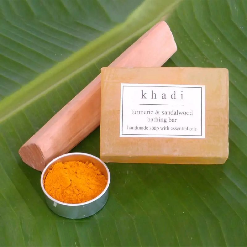 Sandal Turmeric Soap, Feature : free from chemical, naturally heals the skin.