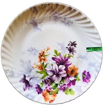 Round Printed Dinner Plate, for Home, Size : 12.5nch