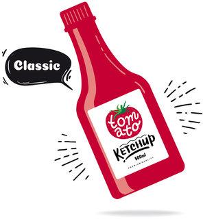 Paper Printed Glossy Ketchup Bottle Labels, Color : Multi Color