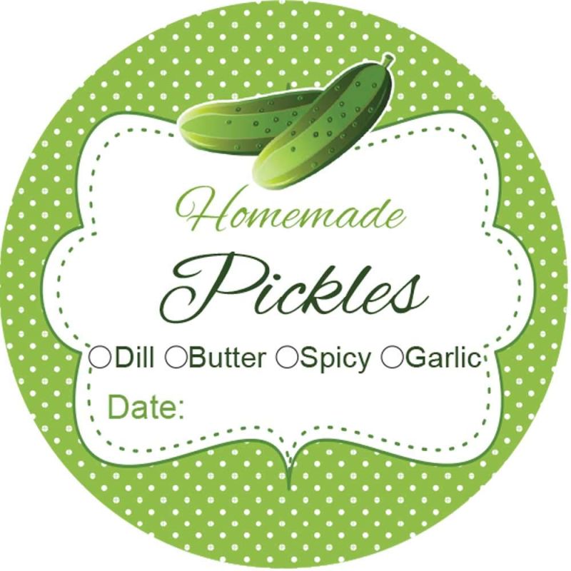 Paper Printed Glossy Pickle Jar Labels
