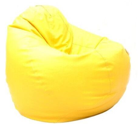 Teardrop Leatherette Plain Bean Bag, Color : Yellow