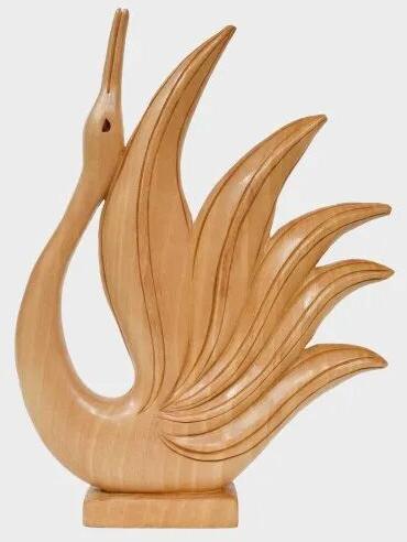 Brown Wooden Swan